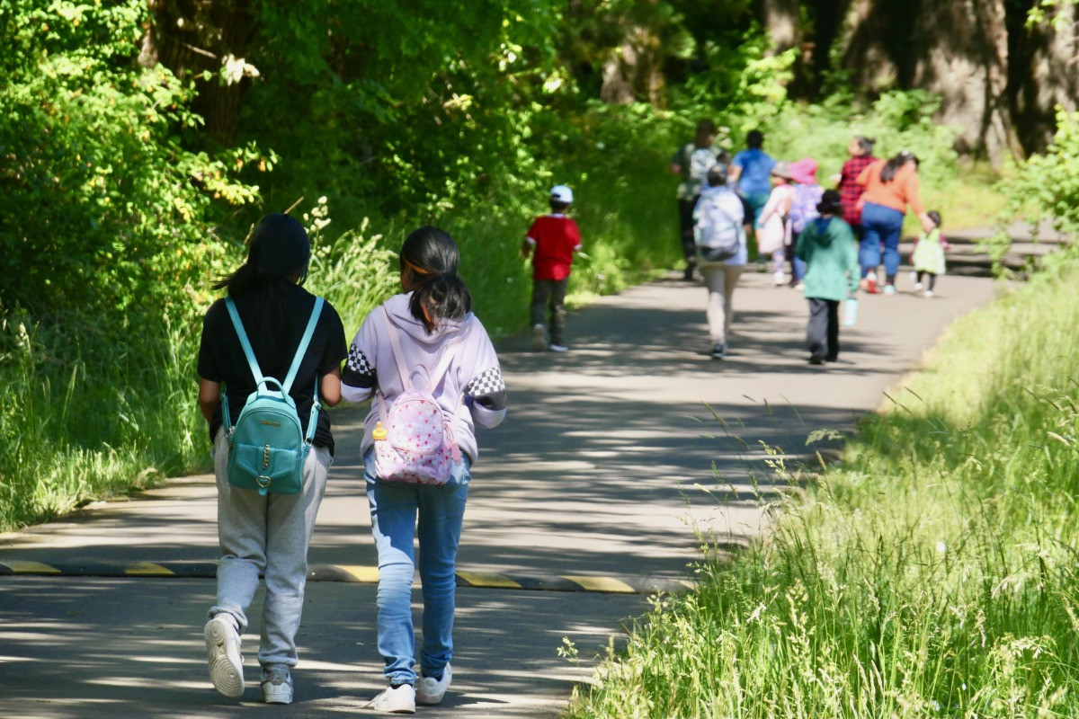 Get Outdoors Day, Oregon State University, Corvallis, Oregon, Peavy Arboretum - Families enjoying nature and outdoor activities at the annual Get Outdoors Day event