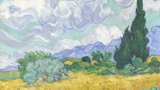Van Gogh - Champ de blé avec cyprès