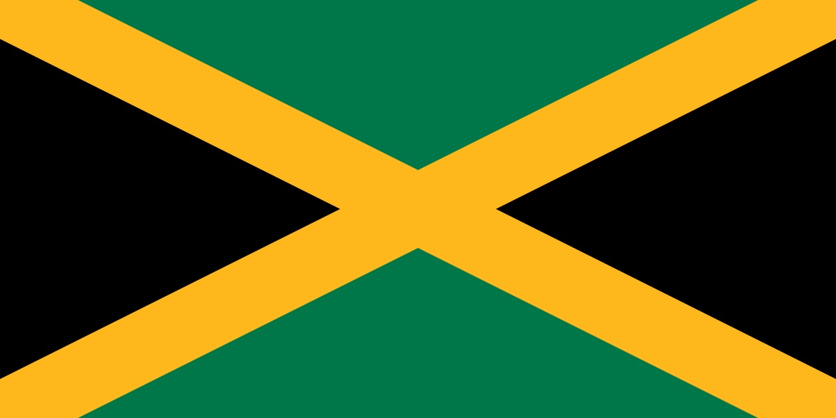 Jamaican Flag Waving Proudly