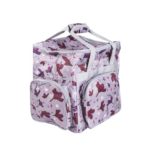 Gray Rose Gray w/ Daisies Serger/Accessory Bag