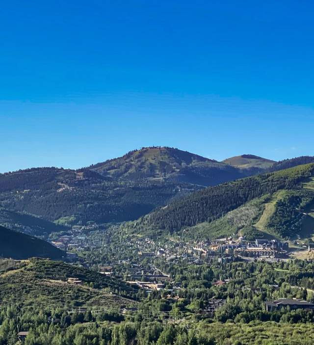 Scenic view of Park City's Old Town from Quarry Hill Trail