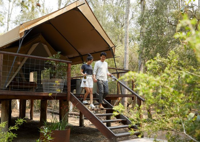 A romantic glamping getaway at Paperbark Camp in Woollamia, Jervis Bay