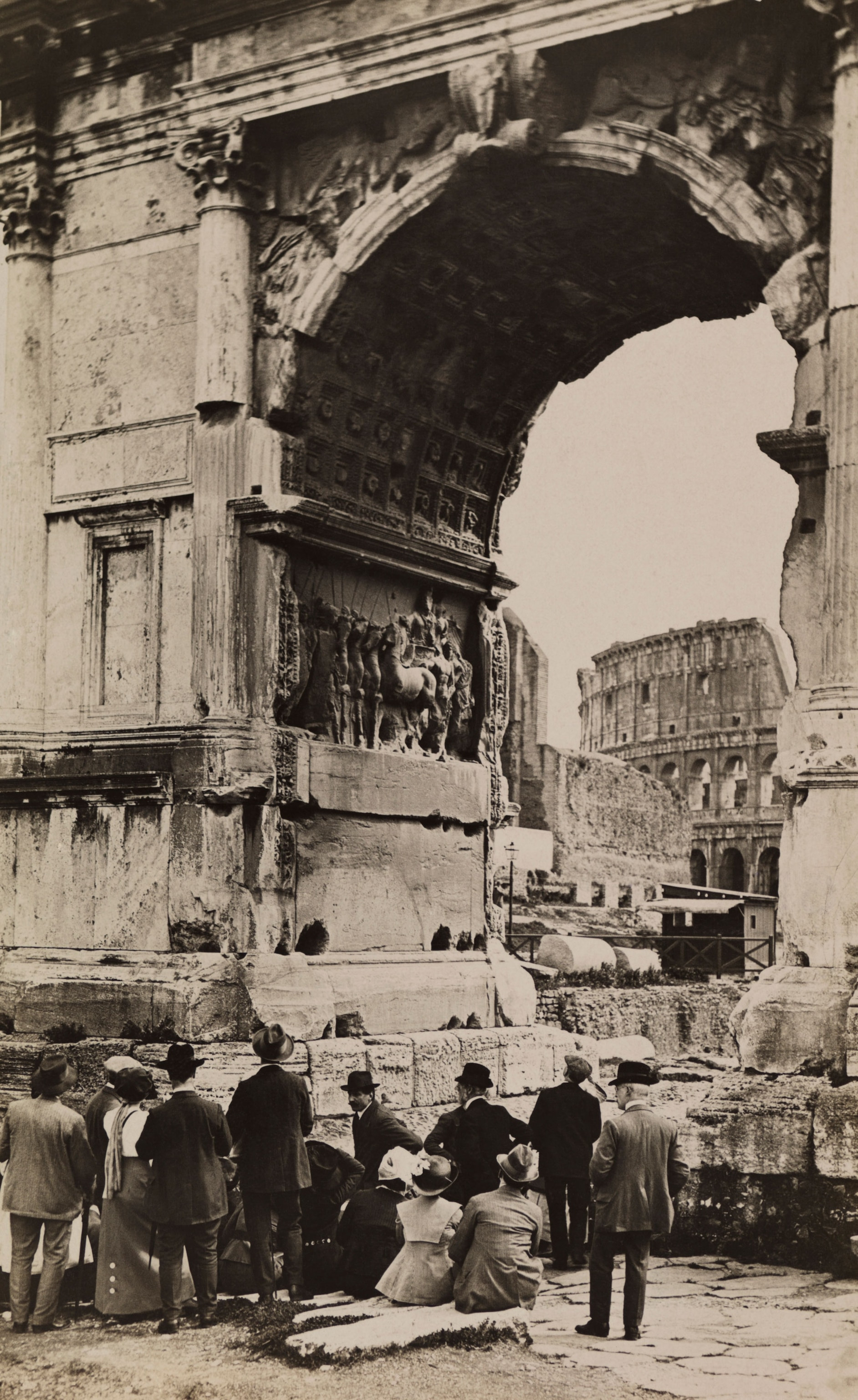 Travelers sightseeing in Rome