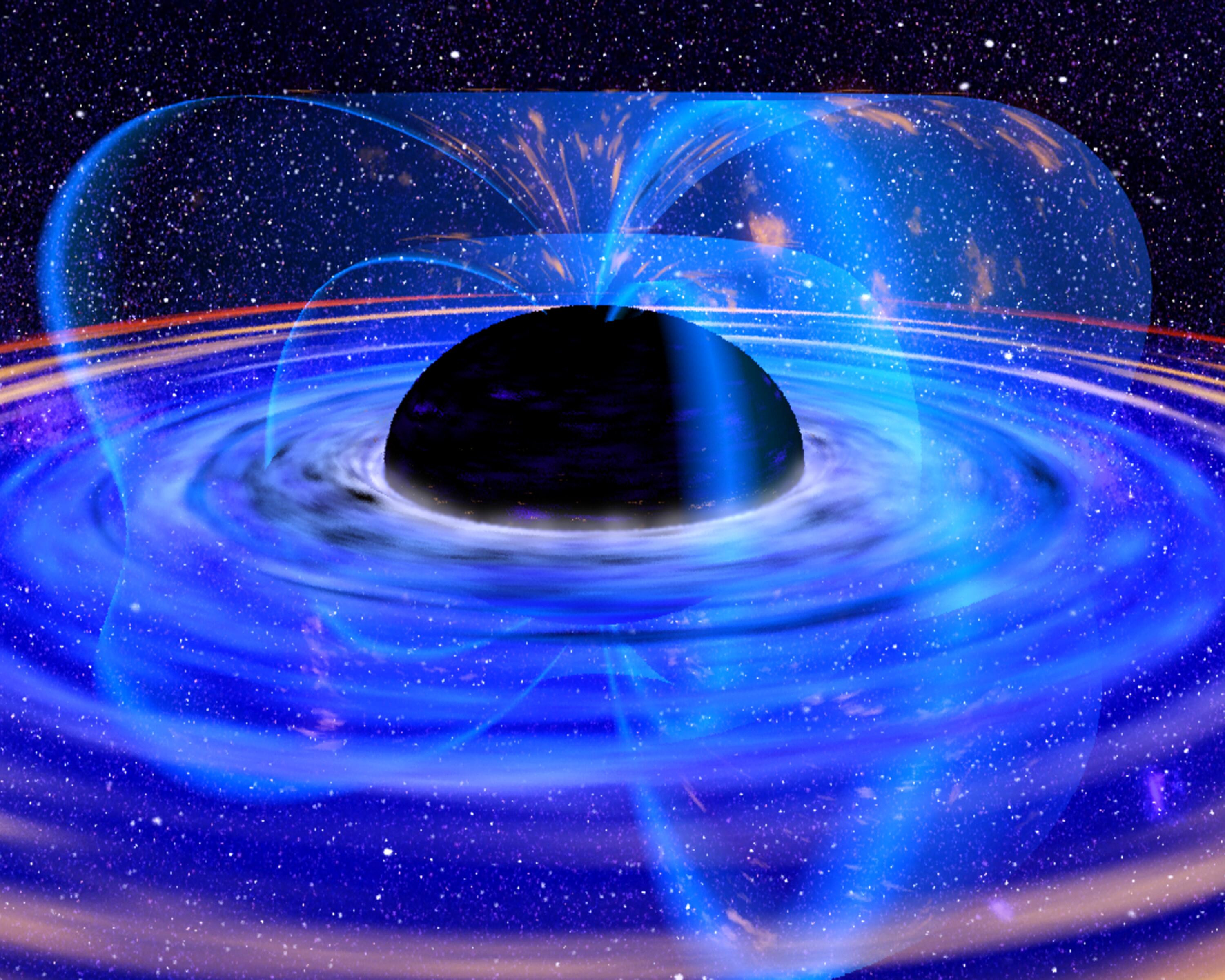 A black hole. It’s theorized that they may be wormholes to parallel universes.