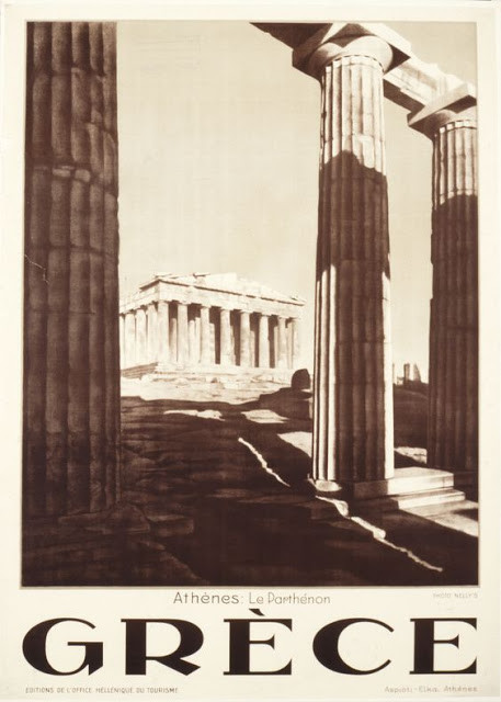 Acropolis, Athens, Greece Vintage travel poster 1929