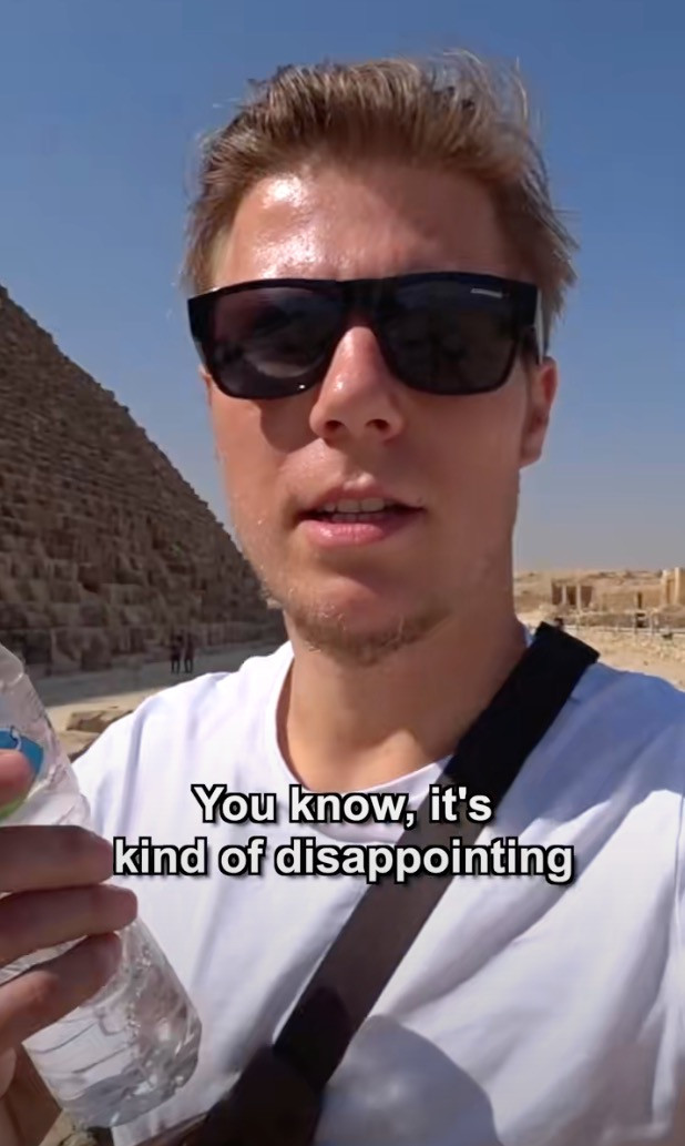 Travel influencer Kurt Caz posted a viral video showing the amount of scammers found around Egypt