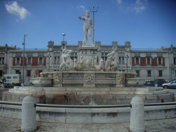 Fountain of Neptune with Scylla and Charybdis in Messina, Italy