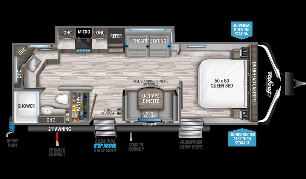 Imagine 2610ML floor plan showcasing modern design and spacious bathroom