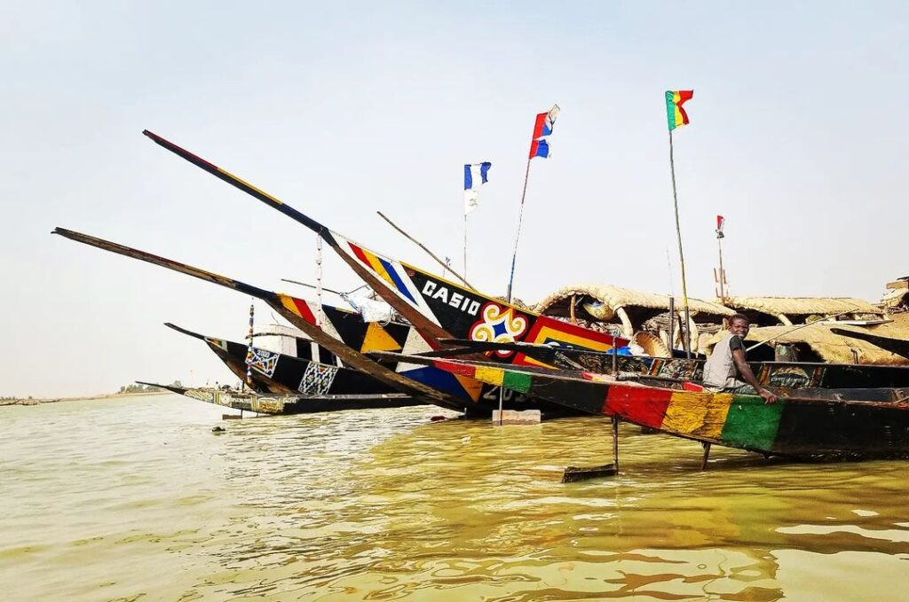 Discover local boats in Mopti, known as the Venice of Mali