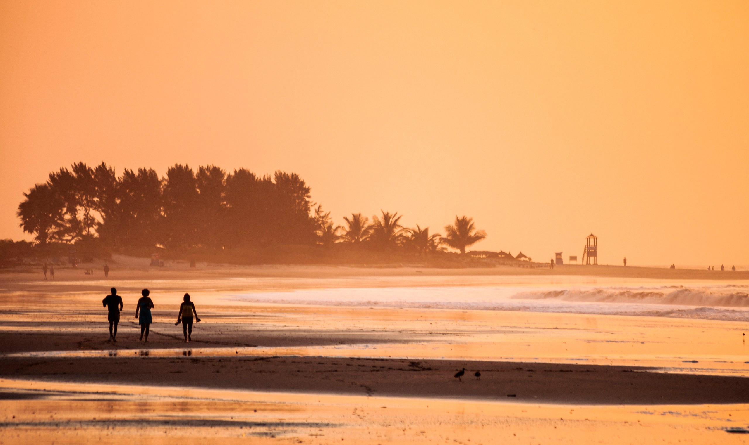 Sunset at Bakau in The Gambia, one of the best places to go on holiday in March