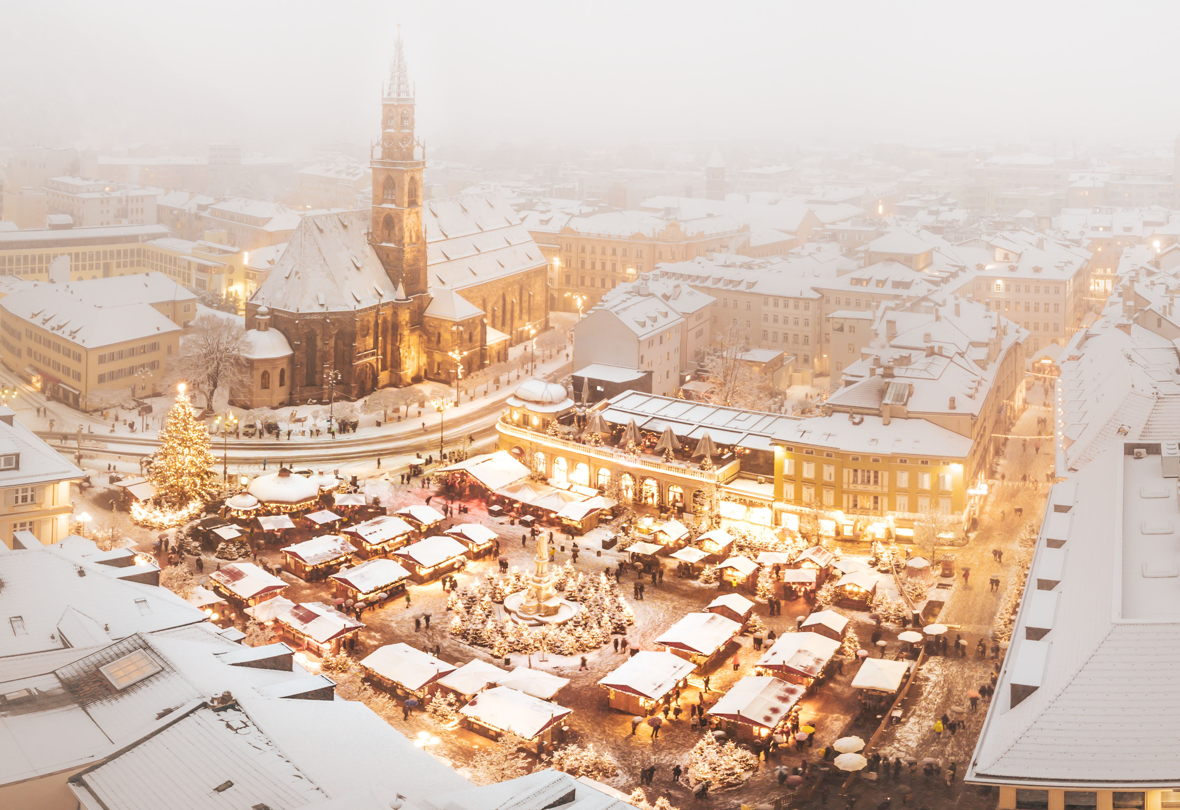 The famous Christmas market in Bolzano, Italy, is one of the best places to visit in December