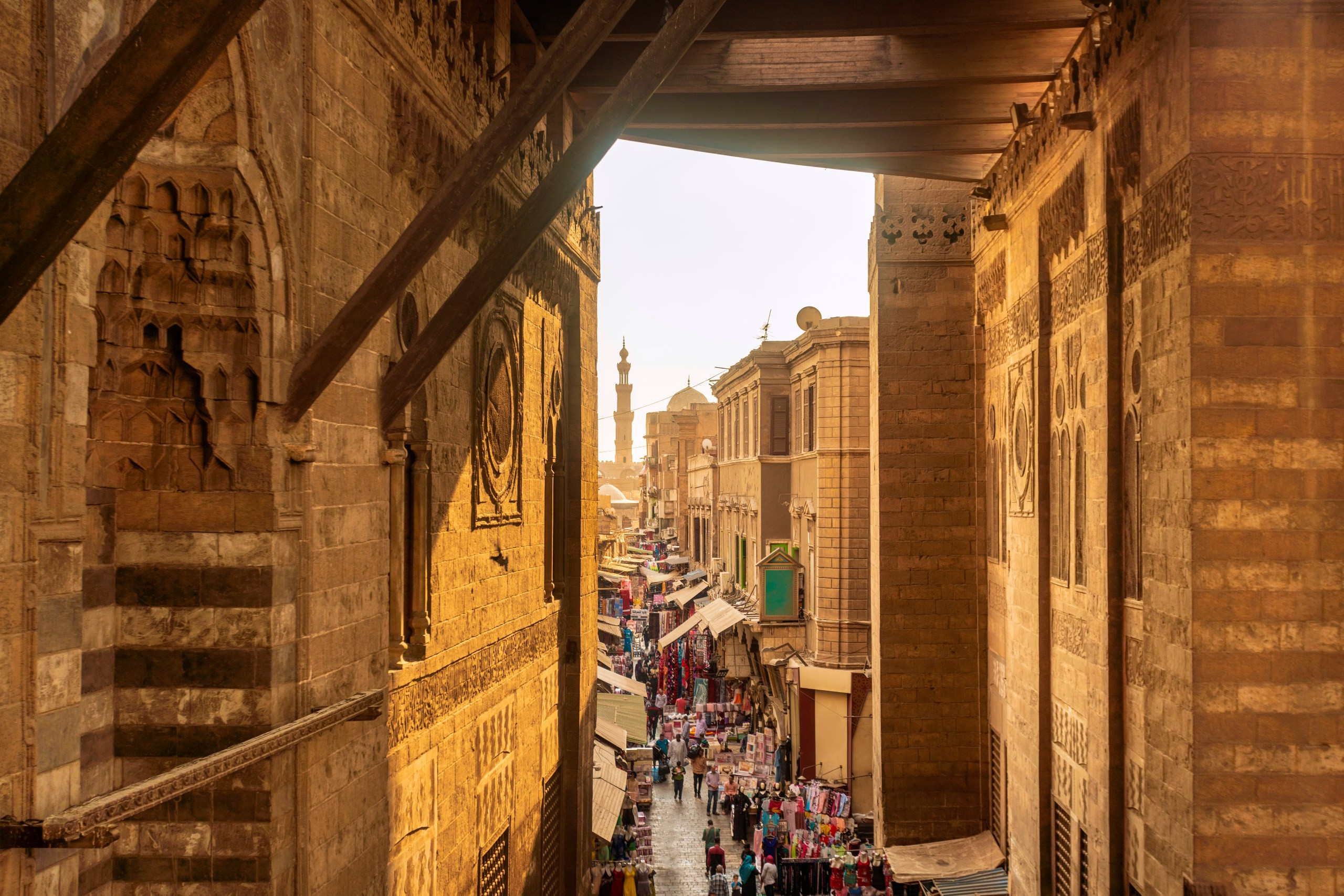 Al-Muizz Street market in historic Cairo, Egypt