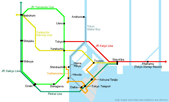 Yurikamome Line offering stunning views of Tokyo
