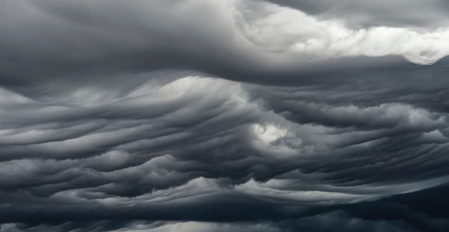 Dark cloudy skies