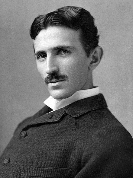 Nikola Tesla in his lab
