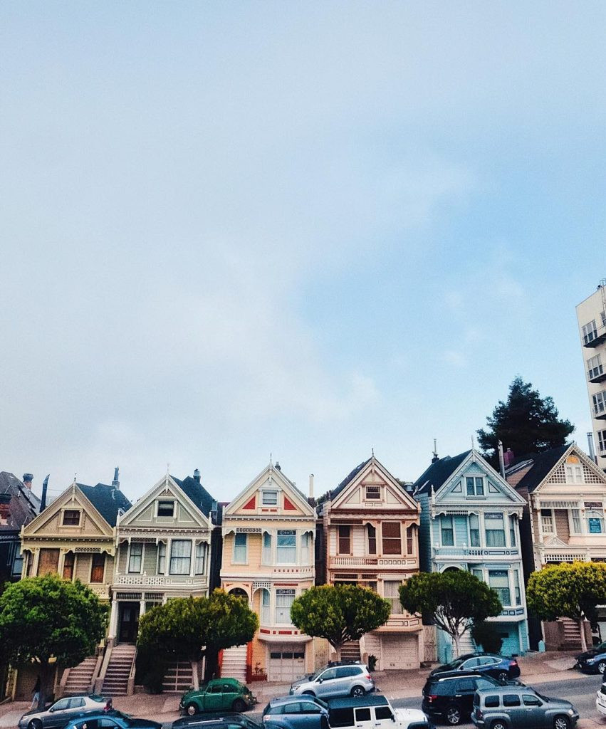 Painted ladies houses in San Francisco