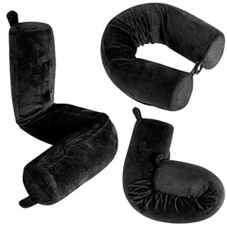 Dot&amp;Dot Twist Memory Foam Travel Pillow, designed to provide comfortable neck support
