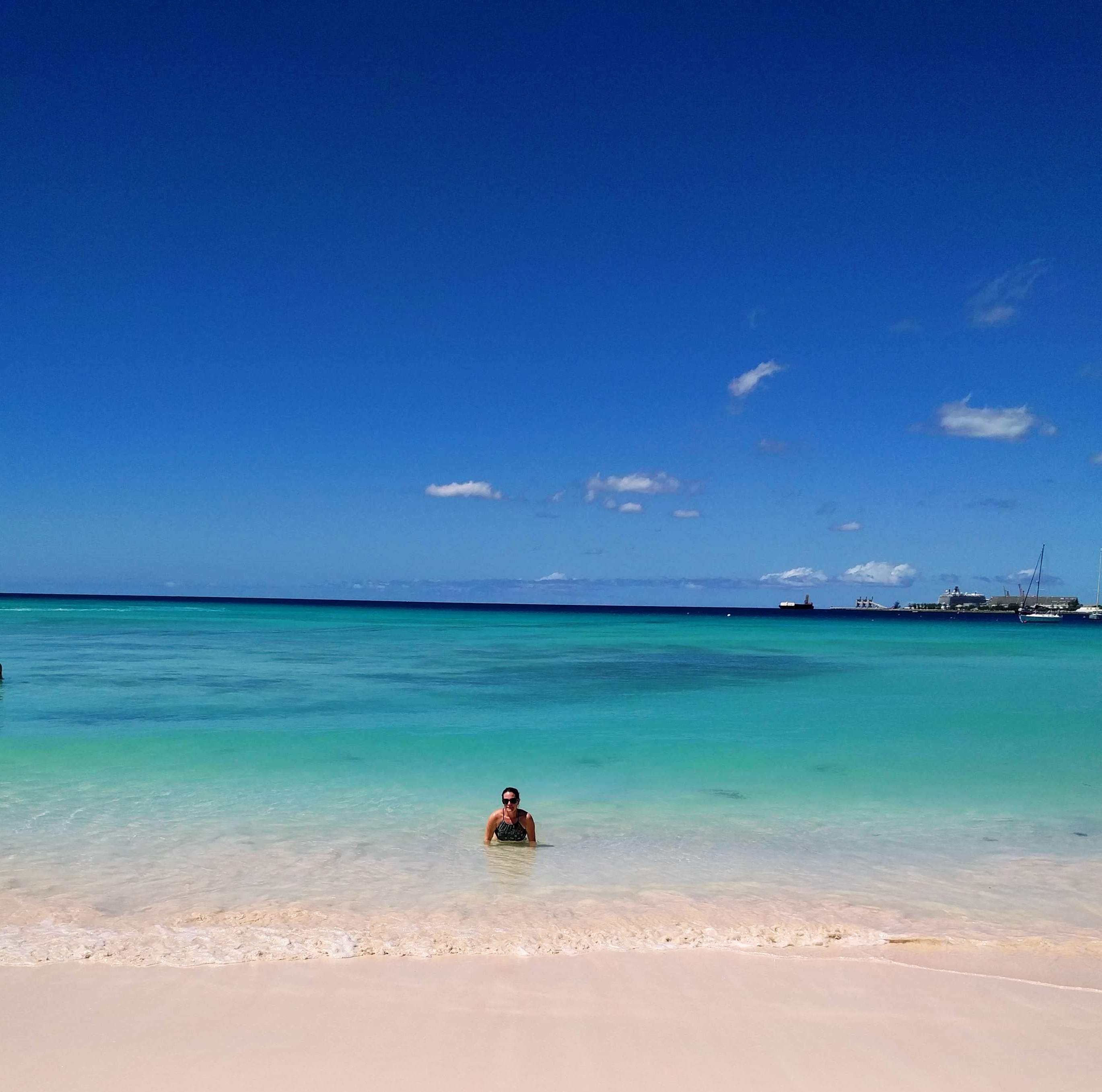 Pebbles Beach in Barbados on Carlisle Bay, a popular spot for swimming and relaxation