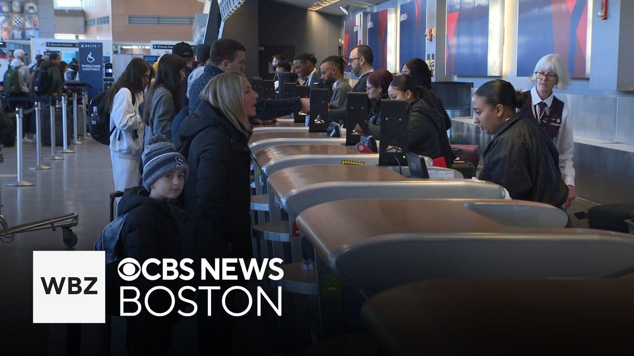 Holiday travel delays at Boston Logan Airport