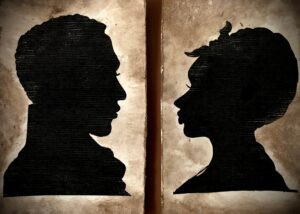 Silhouettes of enslaved people