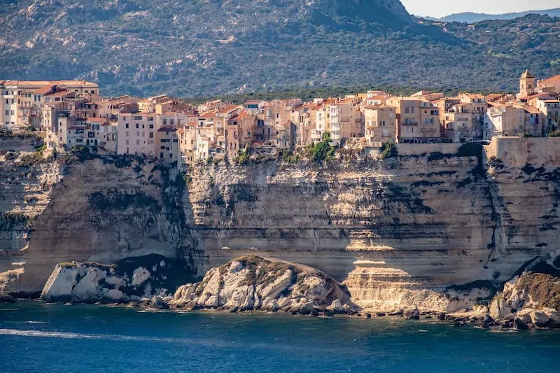 Village on a cliff in Corsica