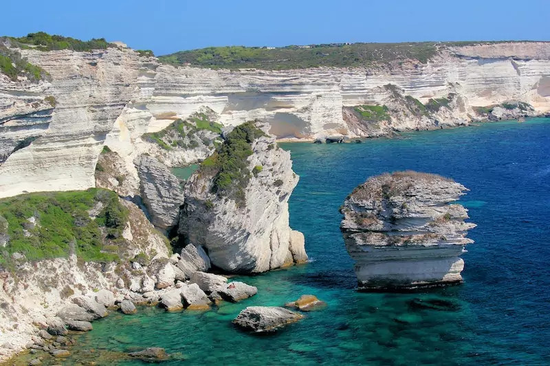 White cliffs in Corsica