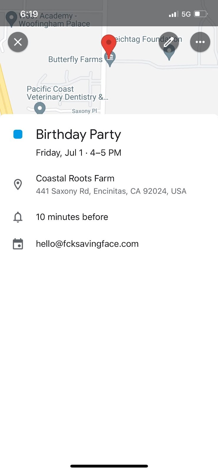 Save Event Details in Google Calendar