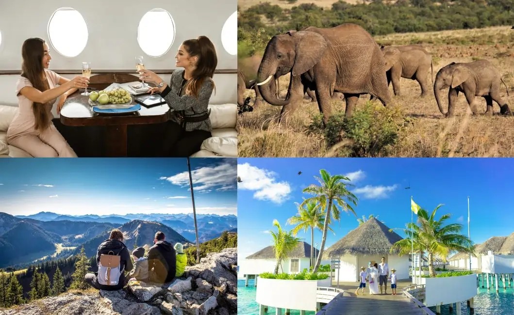 A travel concierge discussing travel plans with a client