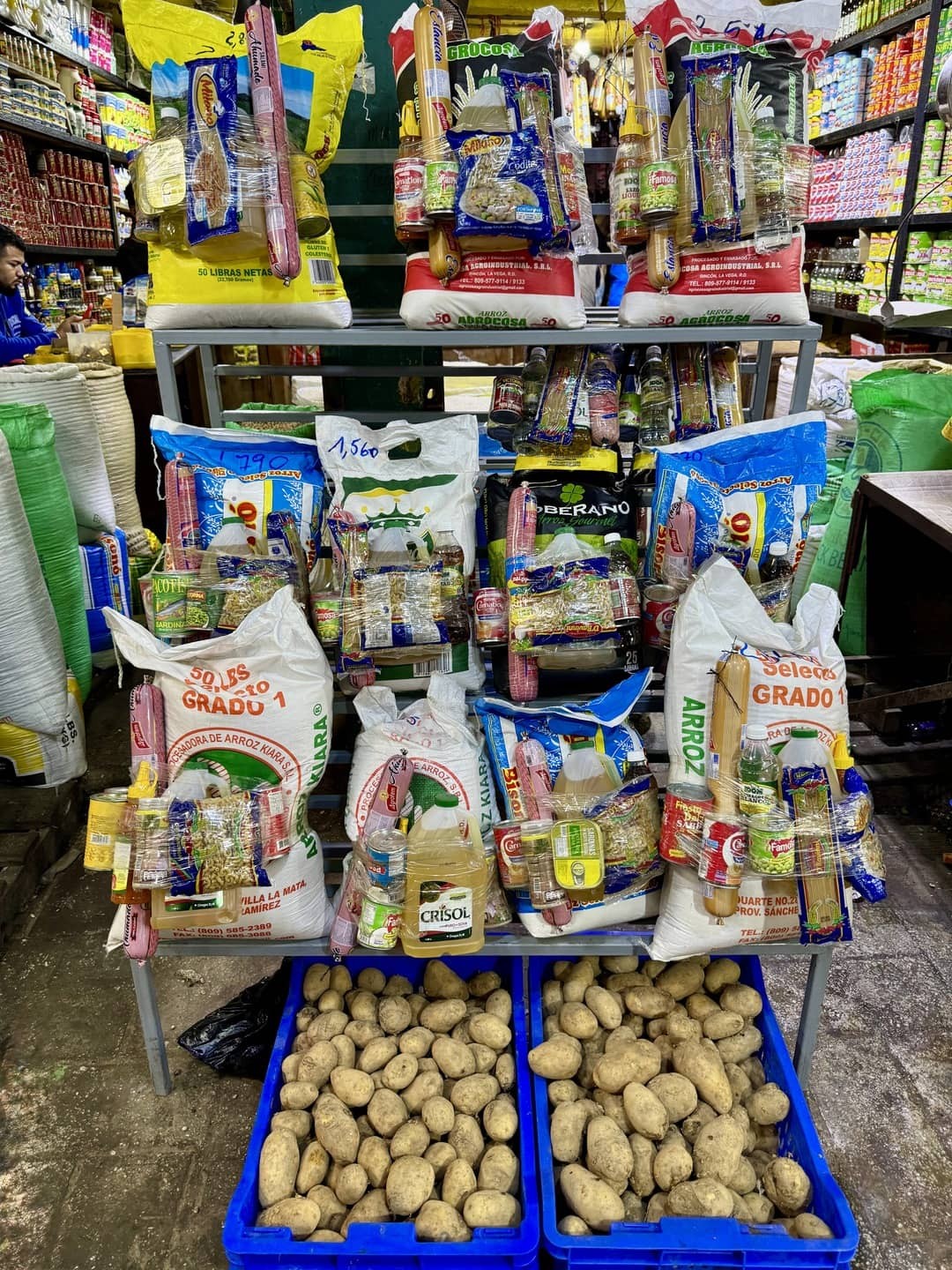 Dominican Republic, potatoes at the Mercado Municipal Higuey