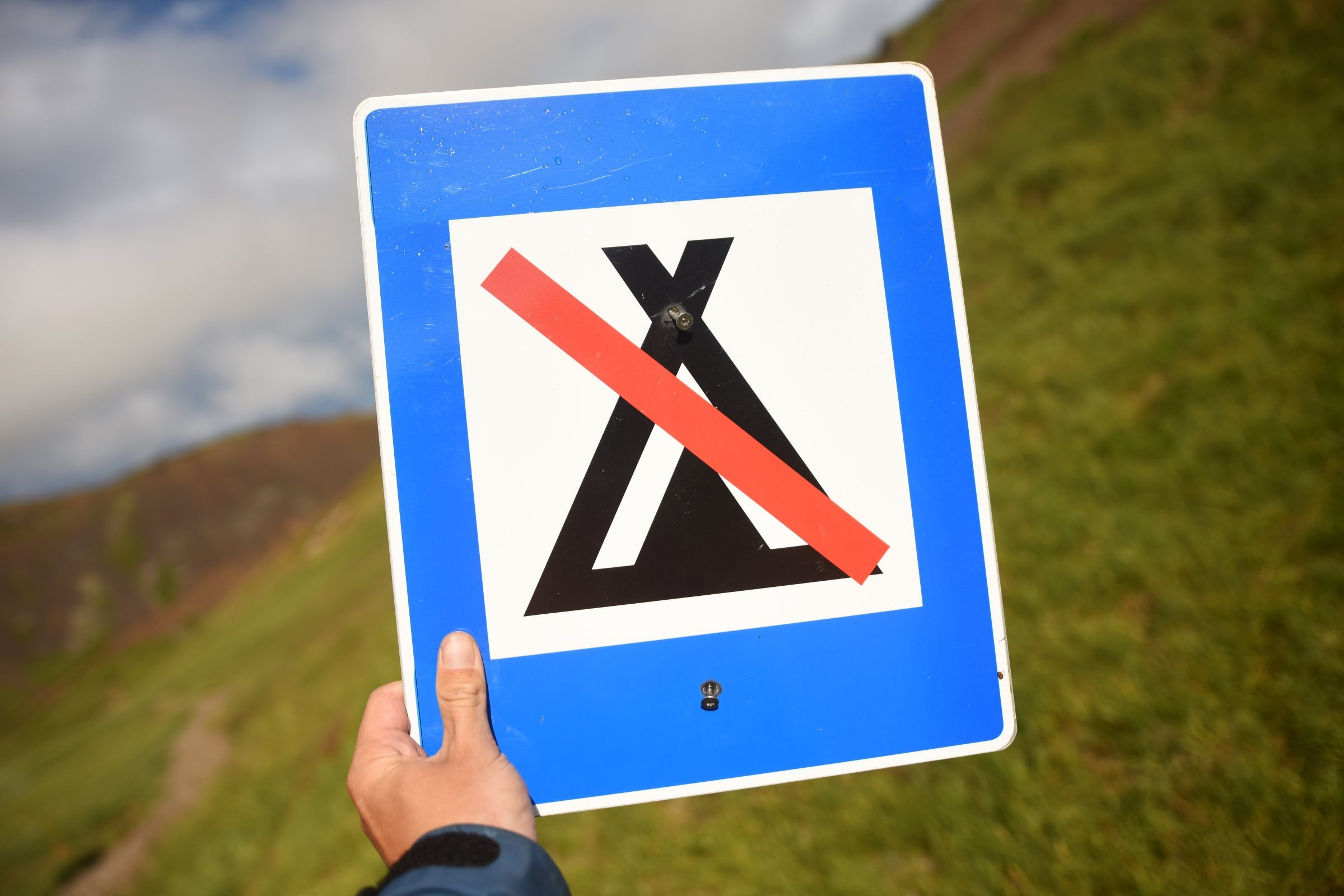 Iceland Camping Sign