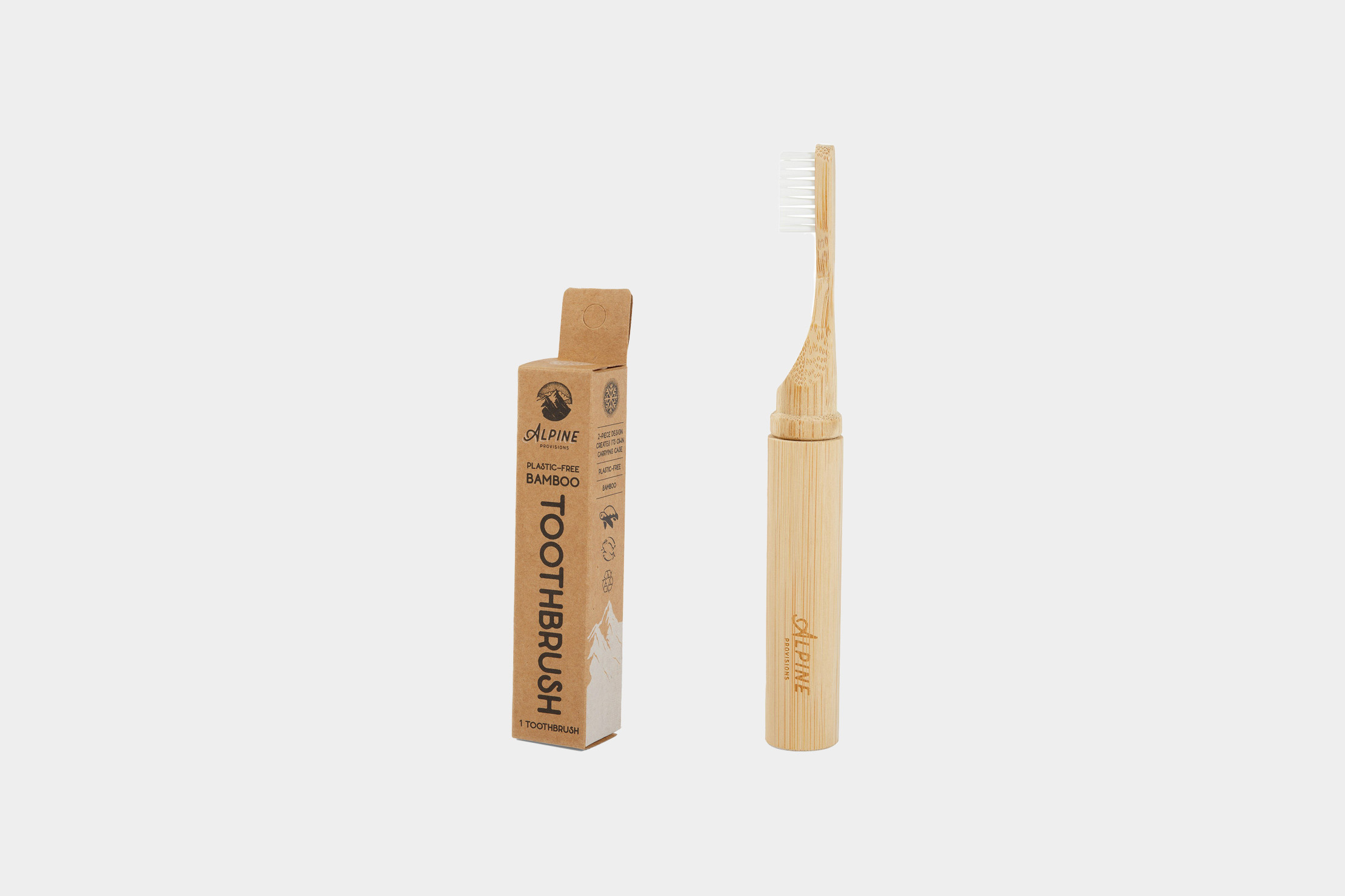 Alpine Provisions Plastic-Free Bamboo Toothbrush Eco-Friendly