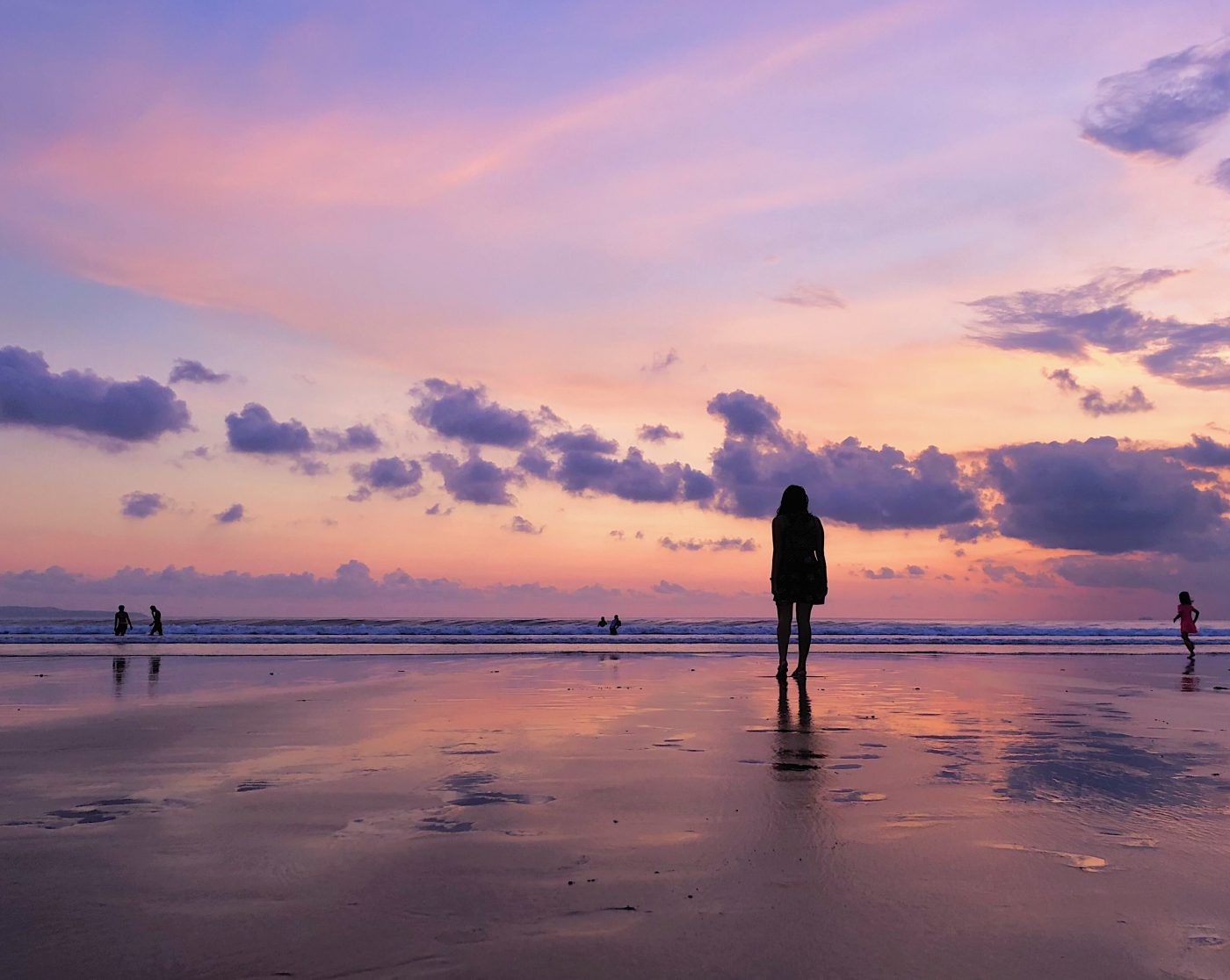 Sunset view from a luxury hotel in Bali