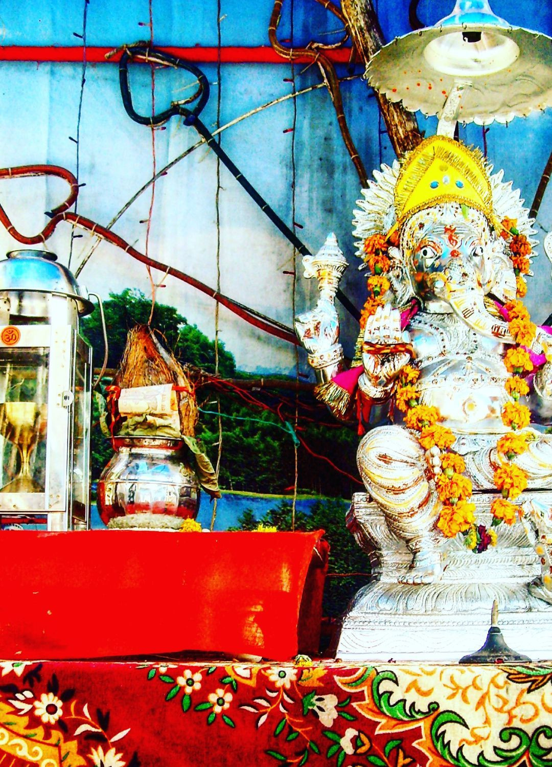 Ganesh shrine in India illustrating faith