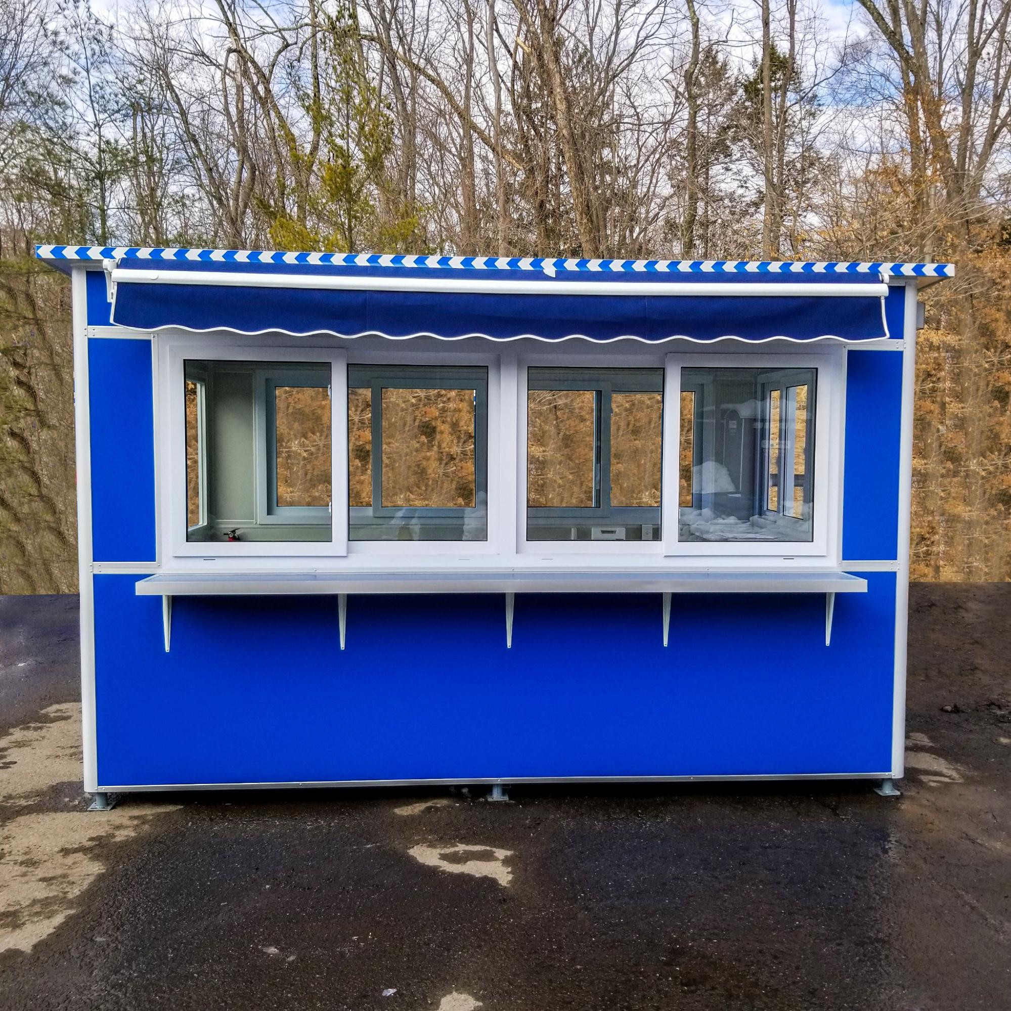 Custom booth for tourism welcome center providing information and services in Hanoi, Vietnam