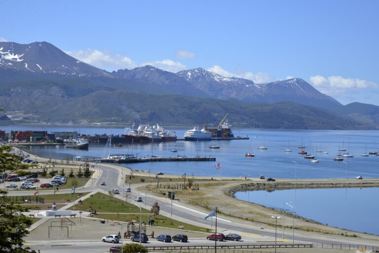 Enjoying local cuisine in Ushuaia