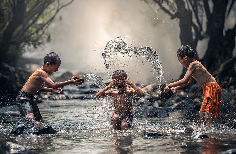 Refreshing River Bath Experience