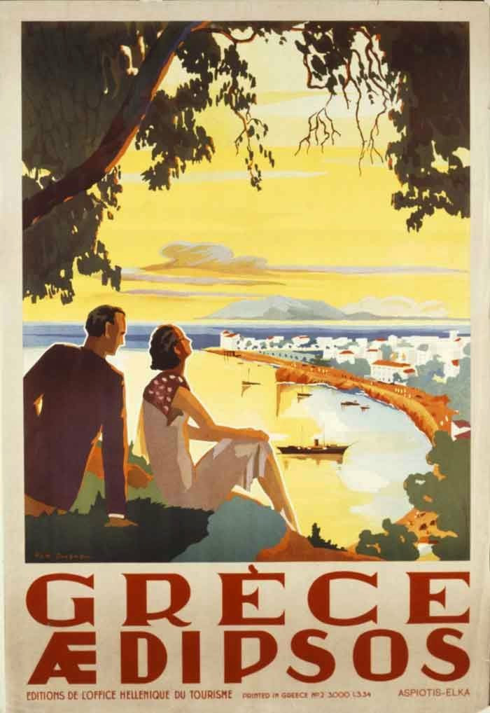 Adipsos, a spa town in Euboea, Greece