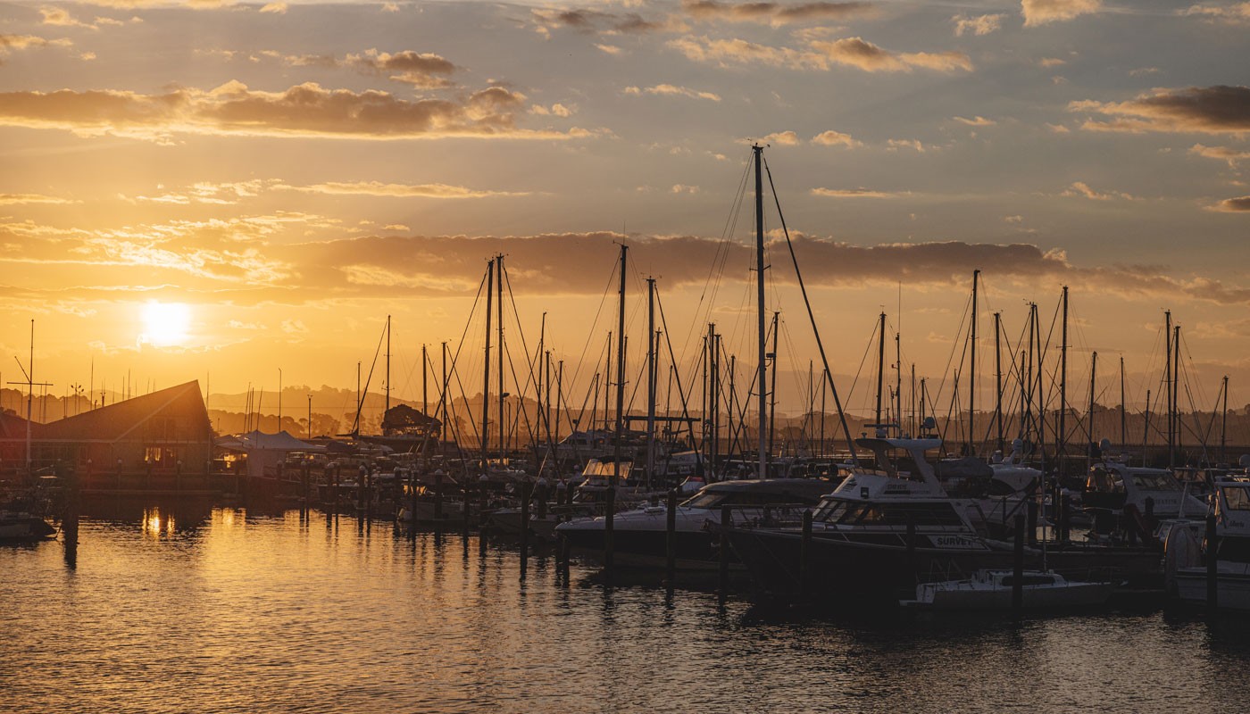 ahuriri marina sunset