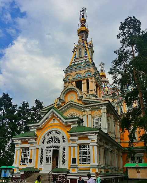 Zenkov Cathedral in Almaty, Kazakhstan, showcasing its intricate wooden architecture