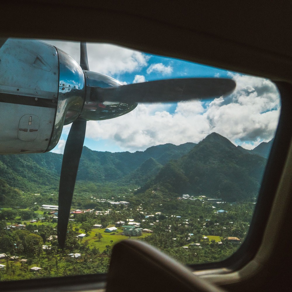 Lush rainforest scenery within the National Park of American Samoa