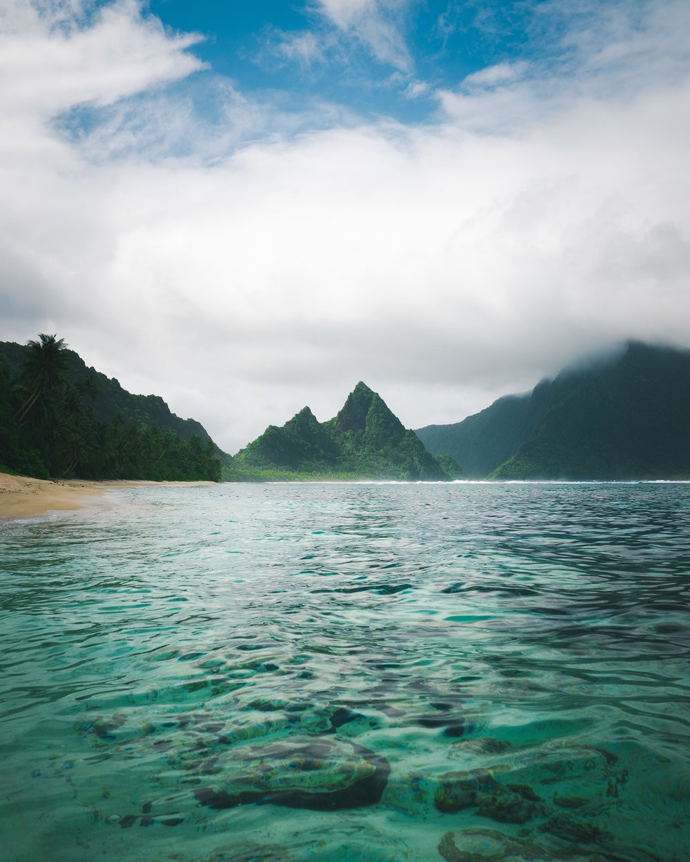 Crystal clear waters at Ofu Beach