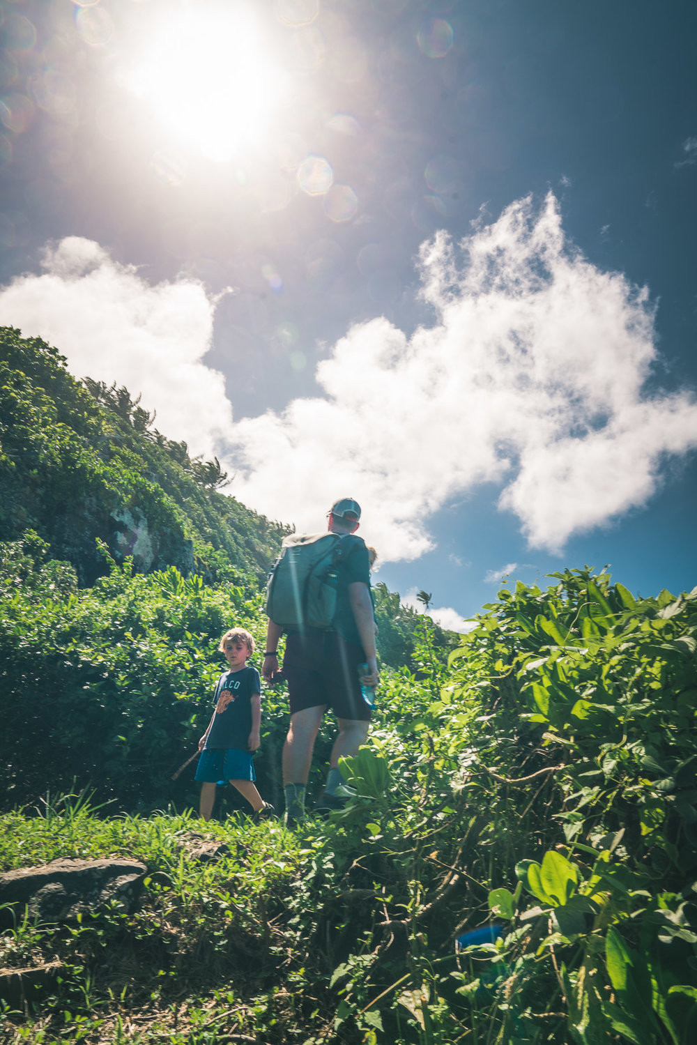 Hiking trail on Tumu Mountain in Ofu