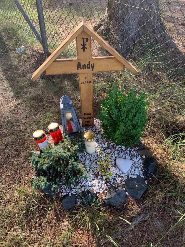 Andy Gehrmann’s memorial at the Nurburgring