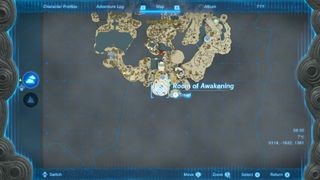 Zelda Tears of the Kingdom Room of Awakening fast travel