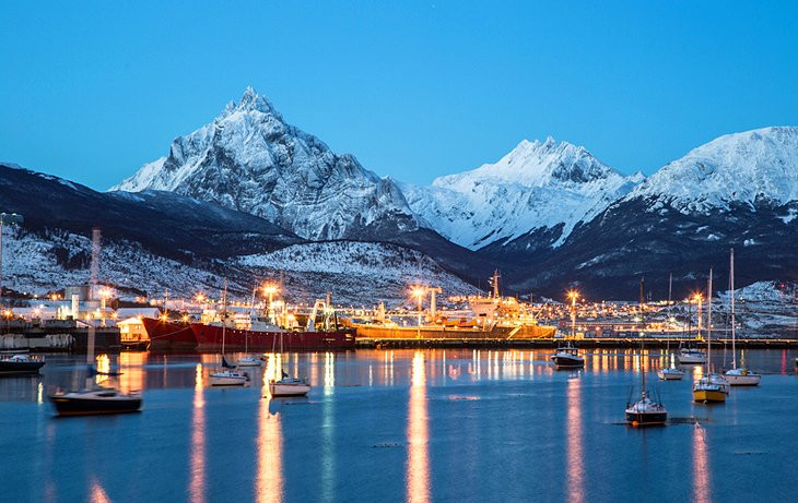 The stunning landscapes around Ushuaia, Patagonia's southernmost city, beckon adventurers to explore its dramatic mix of mountains, sea, and glacial terrain.