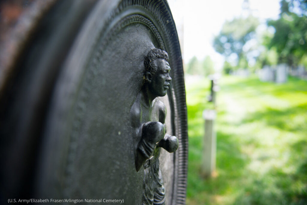 The grave of Joe Louis Barrow, a World War II veteran and world heavyweight boxing champion
