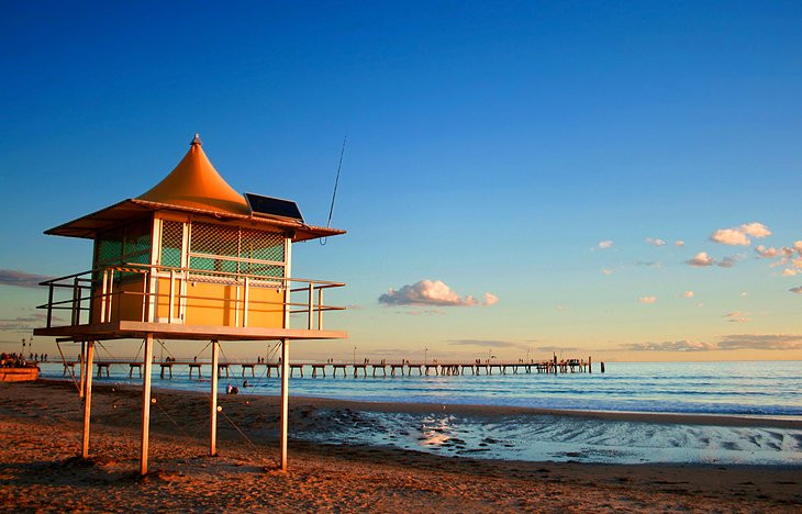 Sandy shores of Glenelg beach