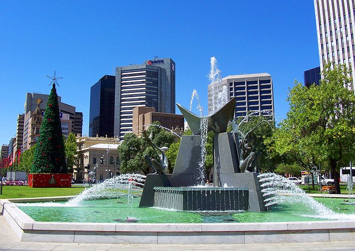 Central gathering spot at Victoria Square