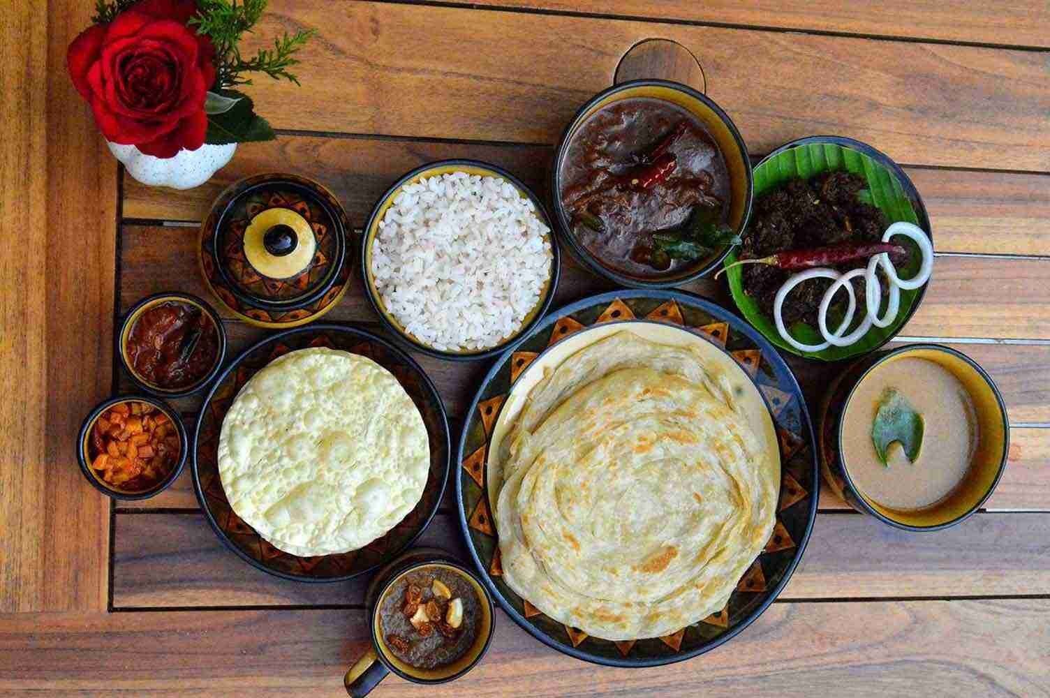 Local Malabari coastal cuisine of Kerala