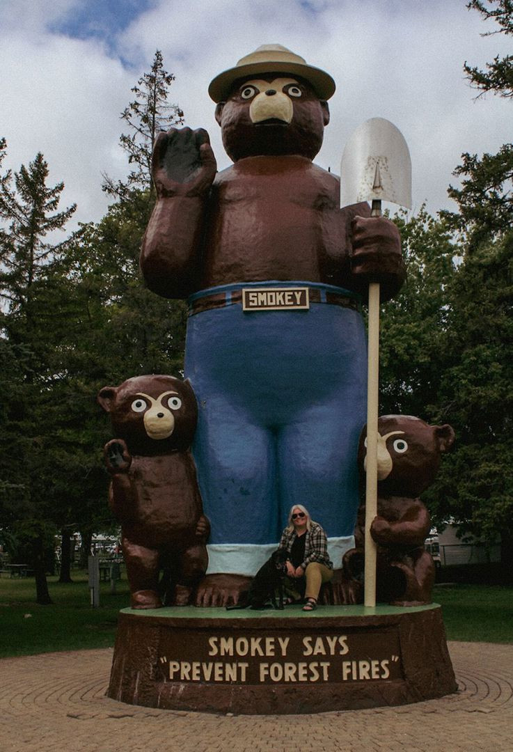 The Smokey Bear Statue, a symbol of wildfire prevention